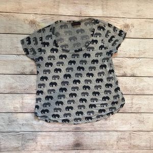 Elephant Print Top by Annabelle